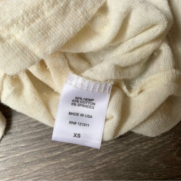 LNA Short Sleeve Torn Pocket Tee Oversized T-Shirt Scoop Neck Size XS - Picture 10 of 11